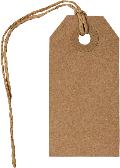 Brown Kraft Small Gift Tags (3 1/4 x 1 5/8) - 10 Pack