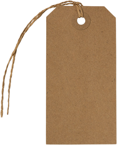Brown Kraft Medium Gift Tags (4 1/4 x 2 3/8) - 10 Pack