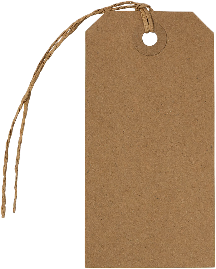 Brown Kraft Medium Gift Tags (4 1/4 x 2 3/8) - 10 Pack