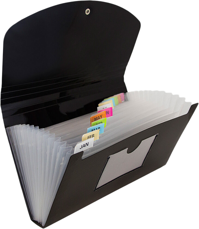 Black Check Size 13 Pocket Expanding Files (5 x 10 1/2)