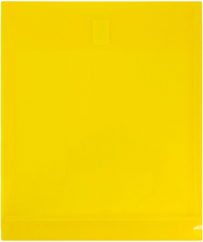 Yellow Letter Open End with 1" Expansion Plastic Envelopes (9 3/4 x 11 3/4) with Hook and Loop Closure