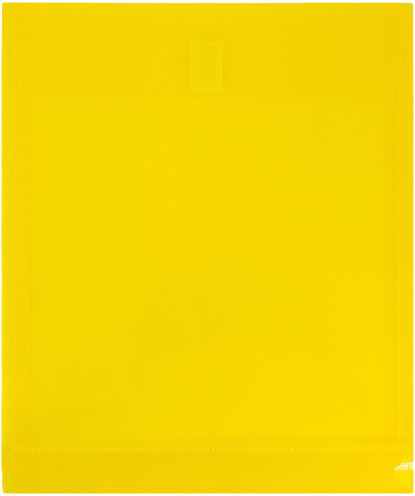 Yellow Letter Open End with 1" Expansion Plastic Envelopes (9 3/4 x 11 3/4) with Hook and Loop Closure