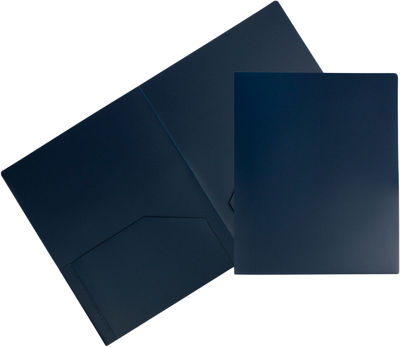 Navy Blue 9 x 12 Plastic Heavy Duty Folders
