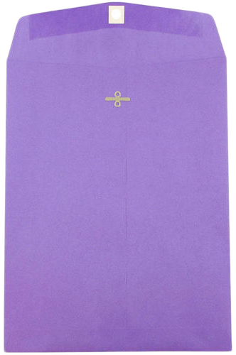 Violet Grape Purple 24lb 10 x 13 Open End Envelopes with Clasp