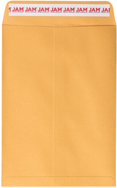 Brown Kraft 28lb 7 1/2 x 10 1/2 Open End Envelopes with Peel & Seal