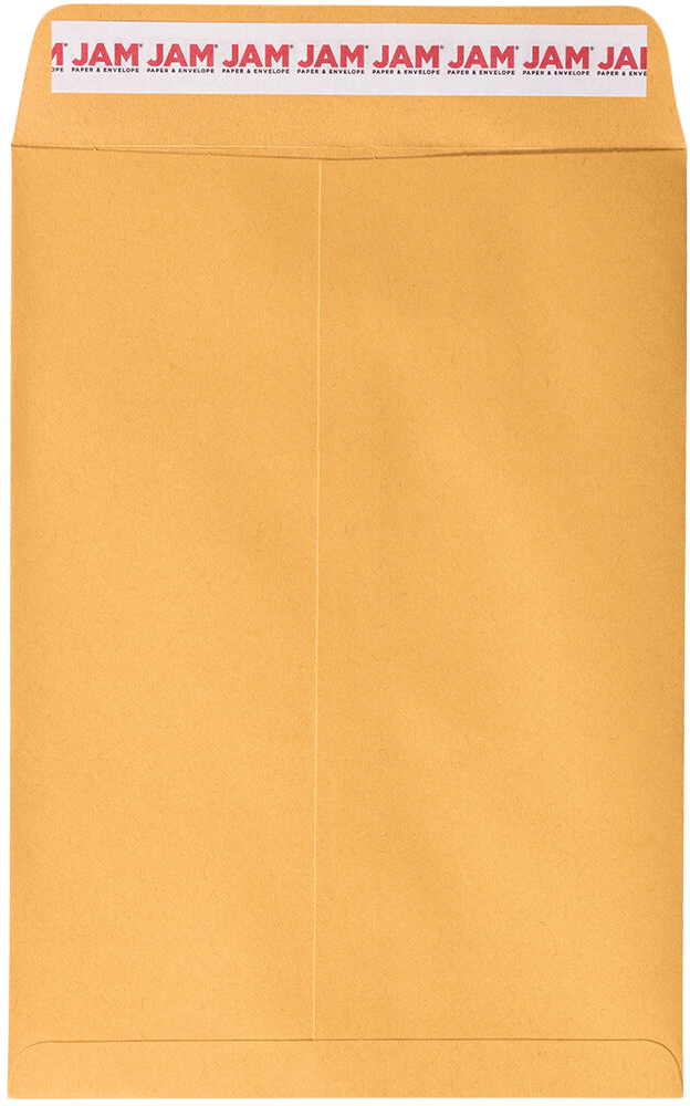 Brown Kraft 28lb 7 1/2 x 10 1/2 Open End Envelopes with Peel & Seal