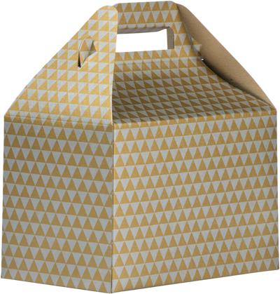 Gold and Silver Diamond Medium Gable Gift Boxes (4 x 8 x 5 1/4)