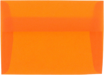 Orange Translucent 30lb A1 Invitation Envelopes (3 5/8 x 5 1/8)