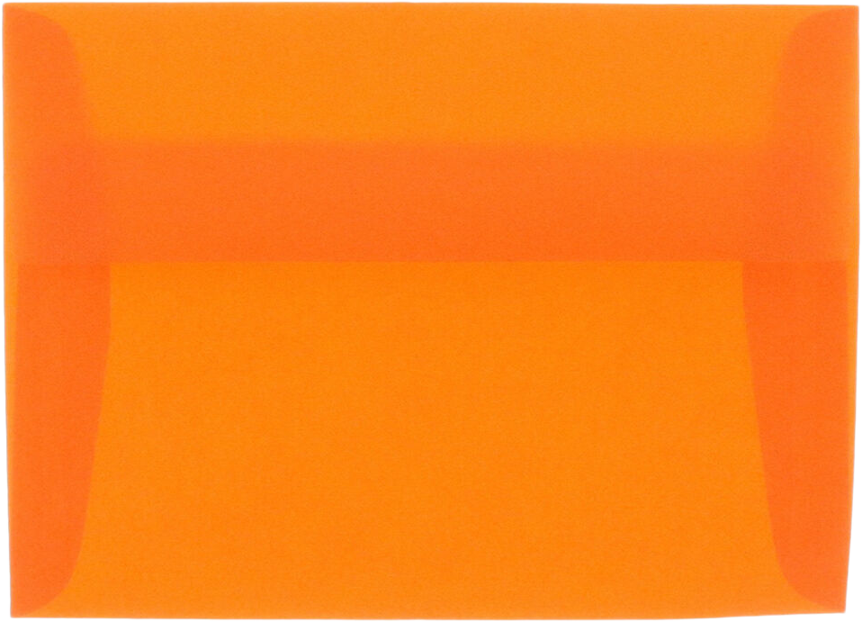 Orange Translucent 30lb A1 Invitation Envelopes (3 5/8 x 5 1/8)