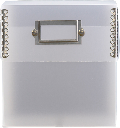 Clear Frosted CD Case with Metal Edge (5 x 5 1/2 x 2 1/2)