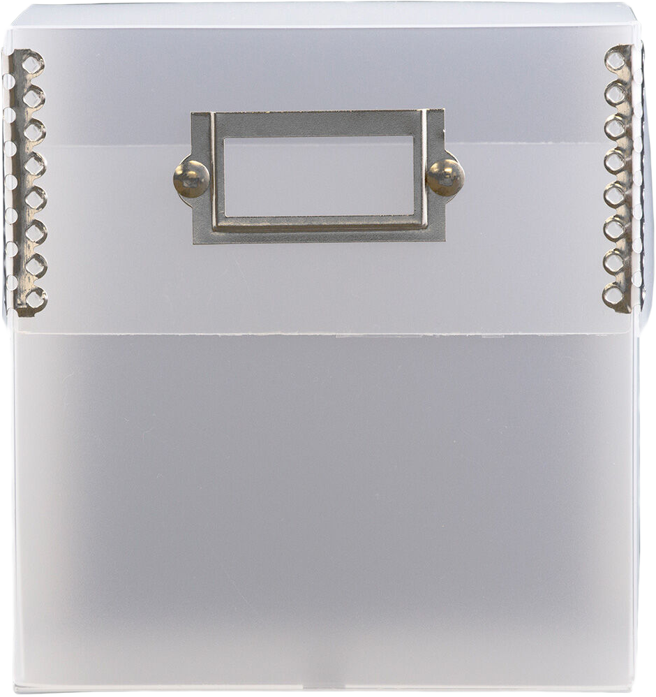 Clear Frosted CD Case with Metal Edge (5 x 5 1/2 x 2 1/2)