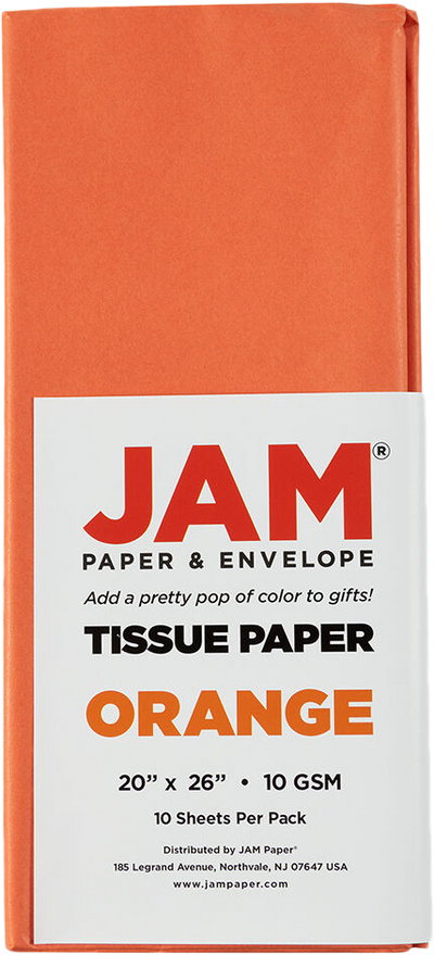 Orange Tissue Paper (20 x 26) - 10 Sheets