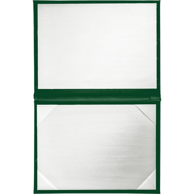 9 x 11 1/2 Landscape Padded Diploma Covers (Holds 8 1/2 x 11 Document) - Green