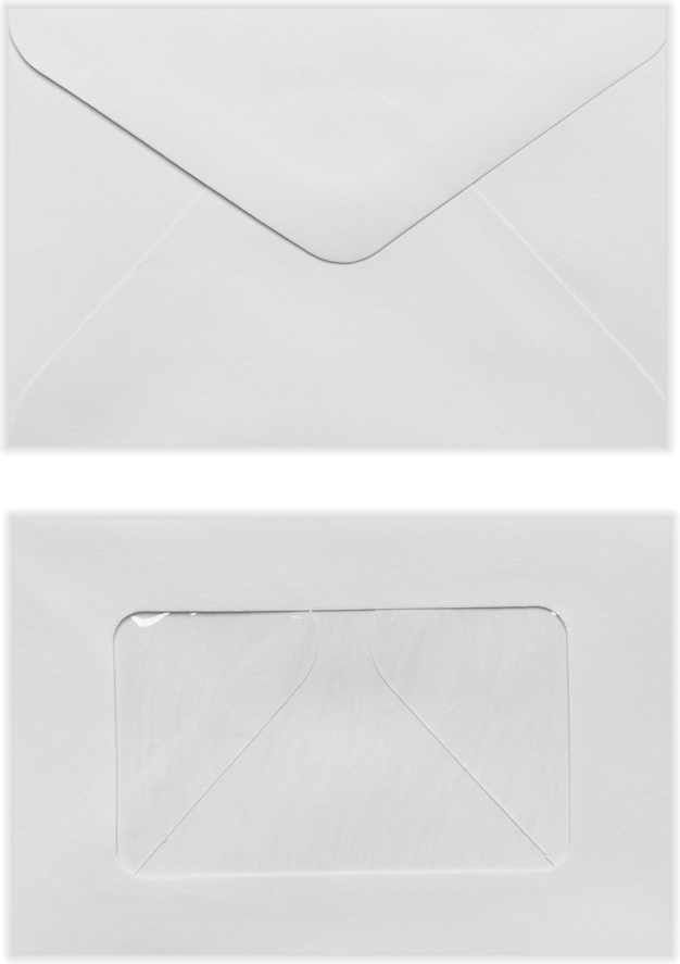 White 28lb #56 Mini Window Envelopes (3 x 4 1/2)
