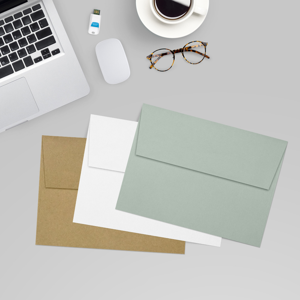 Slate Gray 28lb A7 Invitation Envelopes (5 1/4 x 7 1/4) with Peel & Seal