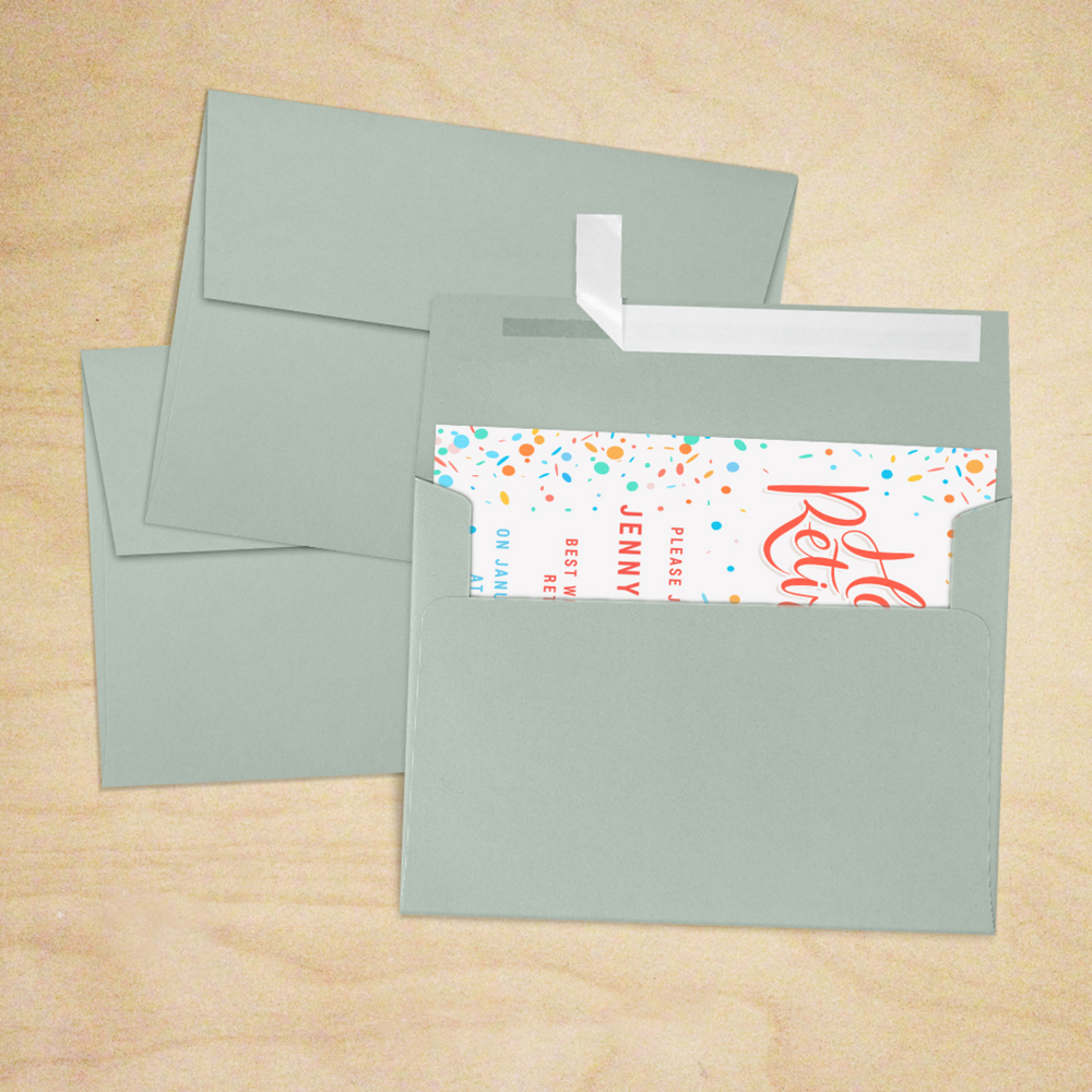 Slate Gray 28lb A7 Invitation Envelopes (5 1/4 x 7 1/4) with Peel & Seal