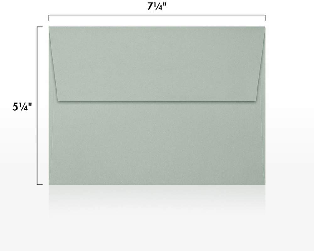 Slate Gray 28lb A7 Invitation Envelopes (5 1/4 x 7 1/4) with Peel & Seal