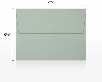Slate Gray 28lb A7 Invitation Envelopes (5 1/4 x 7 1/4) with Peel & Seal