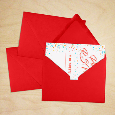 Ruby Red 32lb A1 Contour Flap Envelopes (3 5/8 x 5 1/8)