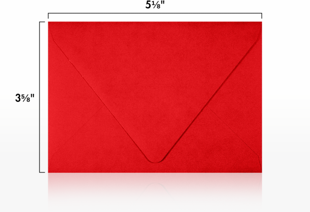 Ruby Red 32lb A1 Contour Flap Envelopes (3 5/8 x 5 1/8)