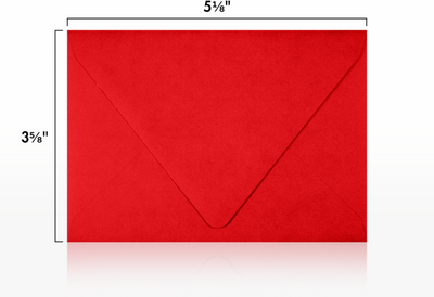 Ruby Red 32lb A1 Contour Flap Envelopes (3 5/8 x 5 1/8)