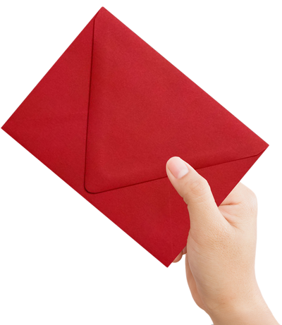 Red 32lb A6 Contour Flap Envelopes (4 3/4 x 6 1/2)