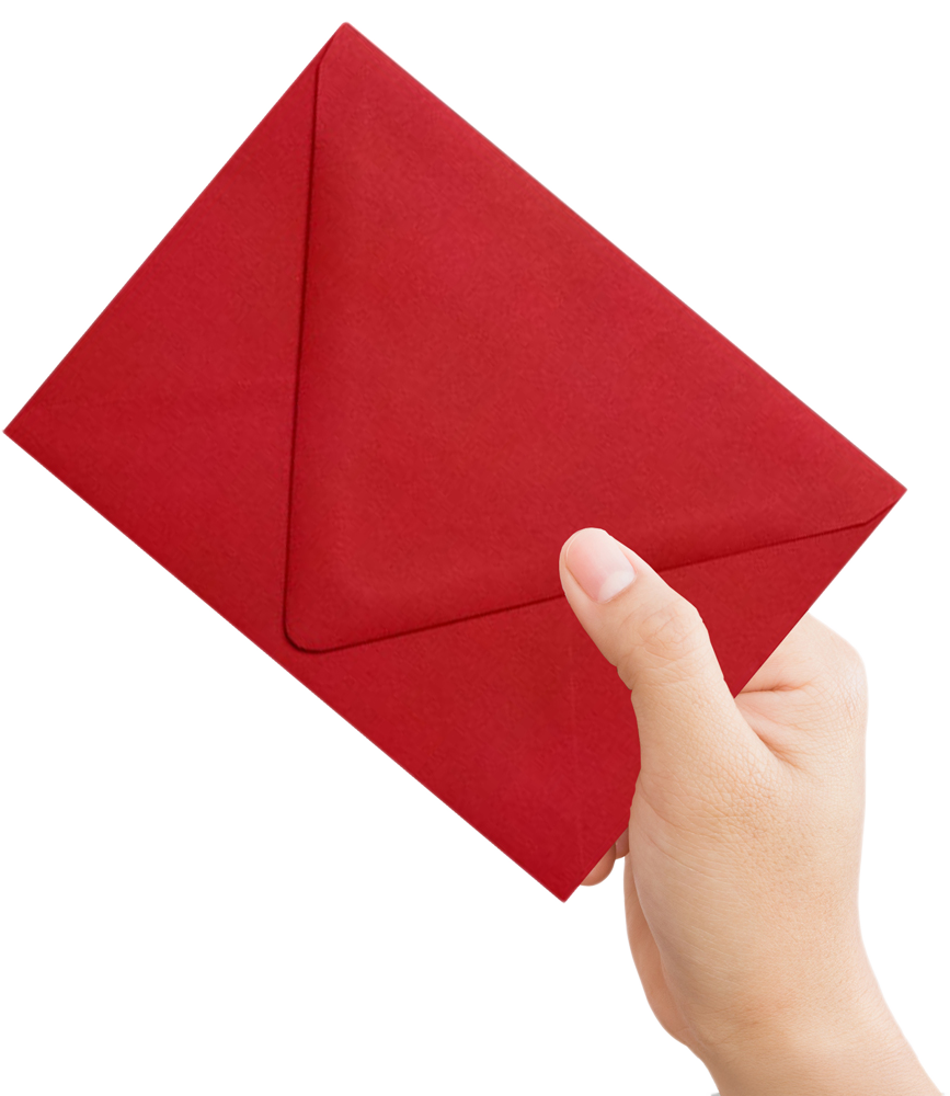 Red 32lb A6 Contour Flap Envelopes (4 3/4 x 6 1/2)