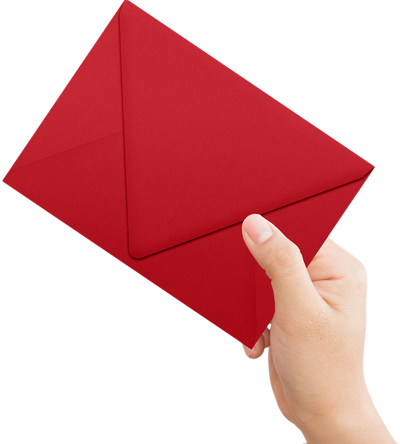 Red 32lb A7 Contour Flap Envelopes (5 1/4 x 7 1/4)