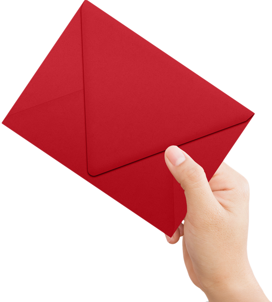 Red 32lb A7 Contour Flap Envelopes (5 1/4 x 7 1/4)