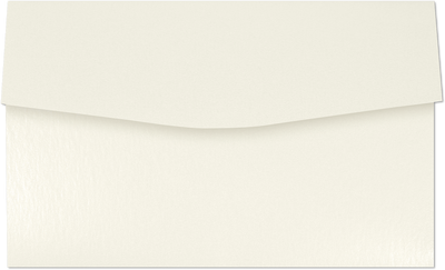 White Quartz Metallic V-Pocket Invitations (5 x 7 7/8)