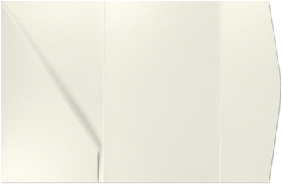 White Quartz Metallic V-Pocket Invitations (5 x 7 7/8)