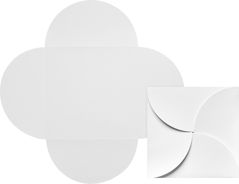 Bright White Petal Invitations (6 1/4 x 6 1/4)