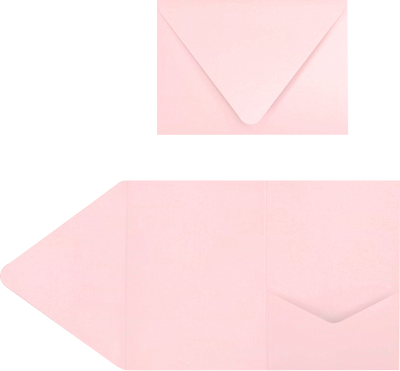Baby Candy Pink A7 Pocket Invitations (5 x 7)