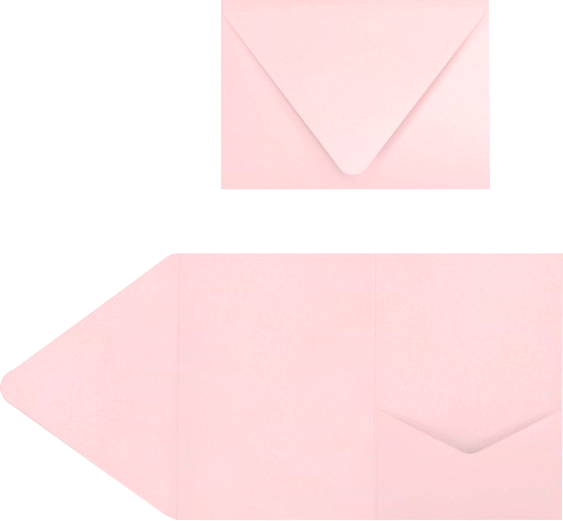 Baby Candy Pink A7 Pocket Invitations (5 x 7)