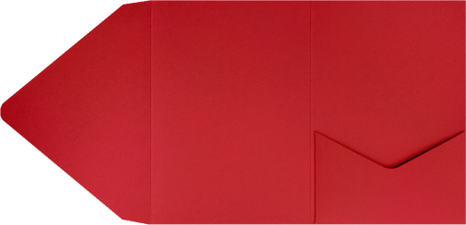 Ruby Red A7 Pocket Invitations (5 x 7)