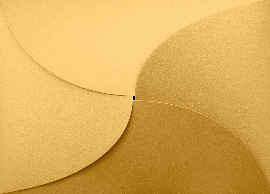 Gold Metallic A7 Petal Invitations (5 x 7 )
