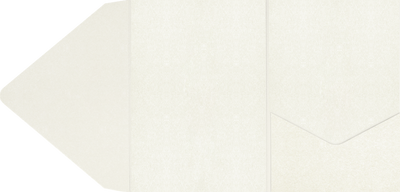 White Quartz Metallic A7 Pocket Invitations (5 x 7)