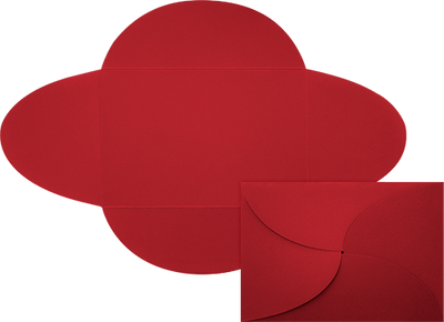 Ruby Red A7 Petal Invitations (5 x 7 )