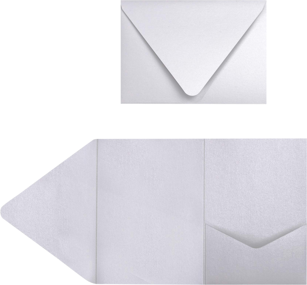 Silver Metallic A7 Pocket Invitations (5 x 7)