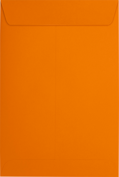 Mandarin Orange 32lb 6 x 9 Open End Envelopes with Peel & Seal