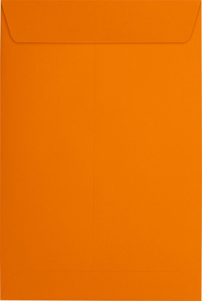 Mandarin Orange 32lb 6 x 9 Open End Envelopes with Peel & Seal