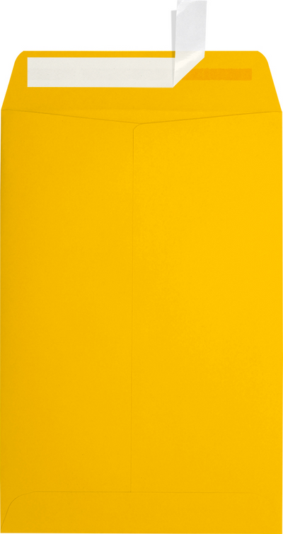 Sunflower Yellow 32lb 6 x 9 Open End Envelopes with Peel & Seal