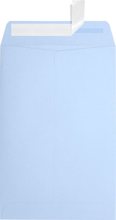 Baby Blue 32lb 6 x 9 Open End Envelopes with Peel & Seal