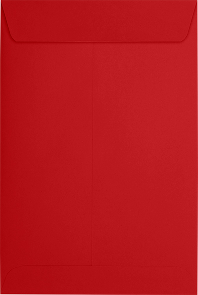 Red 32lb 6 x 9 Open End Envelopes with Peel & Seal