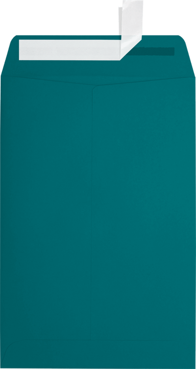 Teal Blue 32lb 6 x 9 Open End Envelopes with Peel & Seal