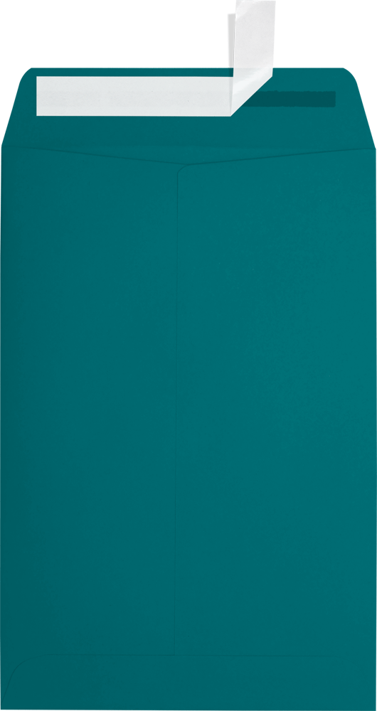 Teal Blue 32lb 6 x 9 Open End Envelopes with Peel & Seal