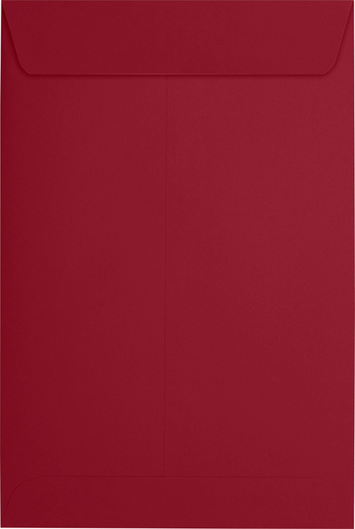 Garnet Dark Red 32lb 6 x 9 Open End Envelopes with Peel & Seal