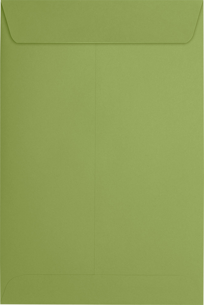 Olive Green 28lb 6 x 9 Open End Envelopes with Peel & Seal