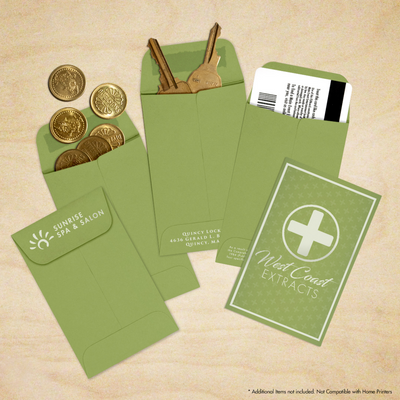 Olive Green 28lb #1 Coin Envelopes (2 1/4 x 3 1/2)