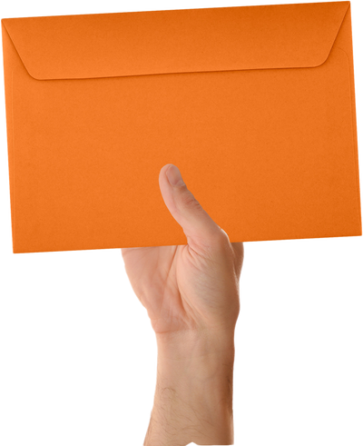 Mandarin Orange 32lb 6 x 9 Booklet Envelopes